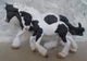 Lot 2 CollectA Black Piebald Pinto Gypsy Mare & Foal Horse Figurines 88779 88770
