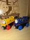 BILL & BEN THOMAS FRIENDS TRAIN WOODEN RAILWAY ! 2012 BLUE & YELLOW FISHER PRICE