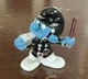 Vintage Policeman Smurf W/ Black Uniform 20123 Schleich PVC 1981 PEYO Hong Kong