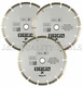 3pk 7-1/4" Segmented Diamond Saw Blades Dry Masonry Concrete Sawing Cutting Dry