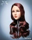 YMTOYS YMT045A 1/6 Woman Beauty Girl Feng Head Sculpture Curly Hair Model Toy