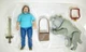 Steve and Dennis The Wolf 3.75" Minecraft Movie Action Figures New Mattel