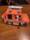 Bluey Heeler Jeep 4WD Family Car By Moose Toys Car Orange With Blue Surfboard