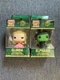 FUNKO POCKET POP KEYCHAIN WICKED MOVIE SET OF 2-GLINDA & ELPHABA-RARE!! NEW!!