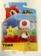 NEW Jakks 40826 World of Nintendo Mario 4-Inch TOAD WITH SUPER STAR Mini-Figure