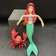 Vintage 1997 Disney Little Mermaid Ariel & Sebastian Bendy Figure Just Toys K129