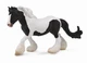 *NEW* CollectA 88779 Black & White Piebald GYPSY Mare Model Horse 18.5cm