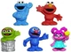 Playskool Sesame Street Friends Abby, Elmo, Oscar, Grover, Cookie Monster Lot 5