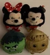TY 2024 Disney Beanie Balls SOFT ROUND Set Of 4 Plus 4" STUFFED Characters NEW