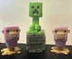 2025 McDonald&rsquo;s Minecraft Happy Meal Toys No box Garrett, Creeper & 2 Pink Sheep
