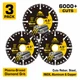 Diamond Cutting Wheel 4 1/2 Inch Metal Cut-Off with 6000+ Cuts on Rebar - 3 Pack