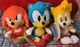 Set Of 3- Sonic the Hedgehog, Knuckles & Tails 8.5" Plush Figures SEGA 2024 NWT