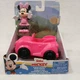 Disney Junior Mickey Toy Minnie Mouse Daily Driver Poseable Figure Pink Car