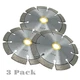 4-1/2"  Diamond Saw Blade for Concrete Bricks Blocks Stones Segmented 3 Pack