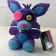FUNKO FOXY BLACKLIGHT Purple 2017 FNAF FIVE NIGHTS AT FREDDYS 8" Official Plush
