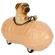 Archie McPhee Pug in a Peanut Pull Back Toy Car