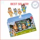 Bluey Family Figure Pack of 4, Robust Poseable Character Toys with Bingo, Chilli