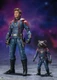 bandai star lord and rocket raccoon action figure - guardians of the galaxy 3