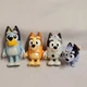 Bluey Family & Cousins 4 Mini Action Figure Set Bingo Socks Muffin  Moveable 2"