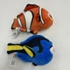 Disney Pixar Finding Dory & Nemo Mini Plush Stuffed Animal Set Ban Dai 2016