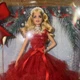 2018 Barbie Signature 30th Anniversary Holiday Barbie Doll Red Gown Blond Mattel