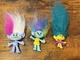 Lot of 3 Troll Doll Figures Hasbro 2015
