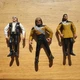 Playmates 1990s STAR TREK The Next Generation FIGURE LOT 3 Worf La Forge Scotty