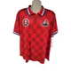 Mario Kart Polo Golf Shirt Sz L Red Checkered Nintendo Licensed Racer Jersey NEW