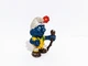 Hiker Smurf w Walking Stick- 1978 Peyo Schleich Figure 20041 Red Flower See Pics