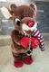 VTG Animated Musical Rudolph Plush, DAN DEE Nose Lights Up Moves, w/Tags -Video