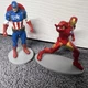 Disney Marvel Avengers Figure Lot - Captain America & Iron Man PVC Cake Toppers