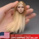 US YMTOYS YMT029D 1/6 Girl Head Sculpt Straight Blonde Hair For 12" Female Body