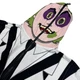 NEW Kidrobot Beetlejuice Adult Hooded Costume Jumpsuit Black/White &bull; L (36/38)