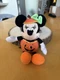 Disney Halloween Minnie Mouse Stuffed Plush 14" Pumpkin Jack O Lantern Orange 17