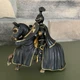 2003 Schleich World of Knights BLACK TOURNAMENT KNIGHT w/Horse Mounted 70032