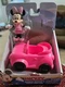 Disney Junior Mickey Toy Minnie Mouse Daily Driver Poseable Figure Pink Car