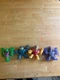 Heroes of Goo JIT Zu skeleton dinosaur and pteranodon, green alien and spacedino