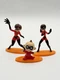 Disney Pixar The Incredibles Micro Mini Action Figures or Cake Toppers Set of 3