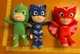 PJ Masks 8" Gekko Green Catboy Blue Owlette Red Plush Doll Stuff Animal Toy