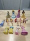Lot of Disney Princess Magiclip Dolls Figure/Polly Pccket size dolls & dresses