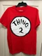 New DR SEUSS THING 2 SHORT SLEEVE T-SHIRT Medium Halloween Costume NWOT