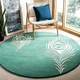 Hand Tufted Round Woollen Modern Area Rug for Living Room 3 X 3 Feet (Round)