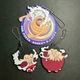 C1273 Set of 3 One Piece Luffy Gear 5 Gear 4 Rubber Keychain 3.3" Bandai O3