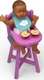 New Zuru MY MINI BABY Series 2 Purple Highchair Teal Cloud Bib Apple (OPENED)