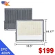2Pcs 400W Outdoor Led Flood Light 48000Lm with 1.5M Power Cord for Plug and Play