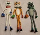 Vintage 1990's Russ Bendable Bend Em Bendy Christmas Cats & Dogs 7" Figures