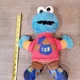 Sesame Street Talking 123 Cookie Monster Figure Stuffed Plush A7285- 2013 Hasbro