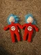 Dr. Seuss Cat In The Hat Plush Dolls Thing 1 And Thing 2 Stuffed Animals 11"