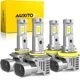 4x AUXITO M6Plus 9005 H11 Combo LED Bulbs Headlight Kits 48000lm 6000K Plug Play