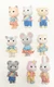 Honey Bee Acres Playground Pals 9 Figure Set Rainbow Flower Shirts Dresses